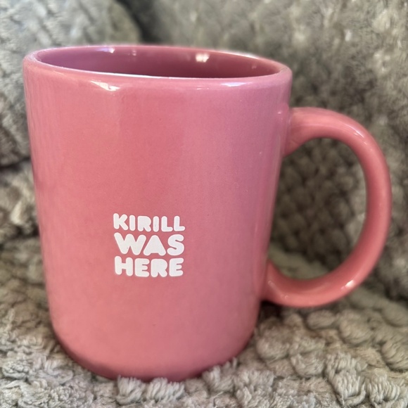 Tears Of The People I Have Offended Mug Kirill Was Here Coffee Pink White Tea - Picture 2 of 6